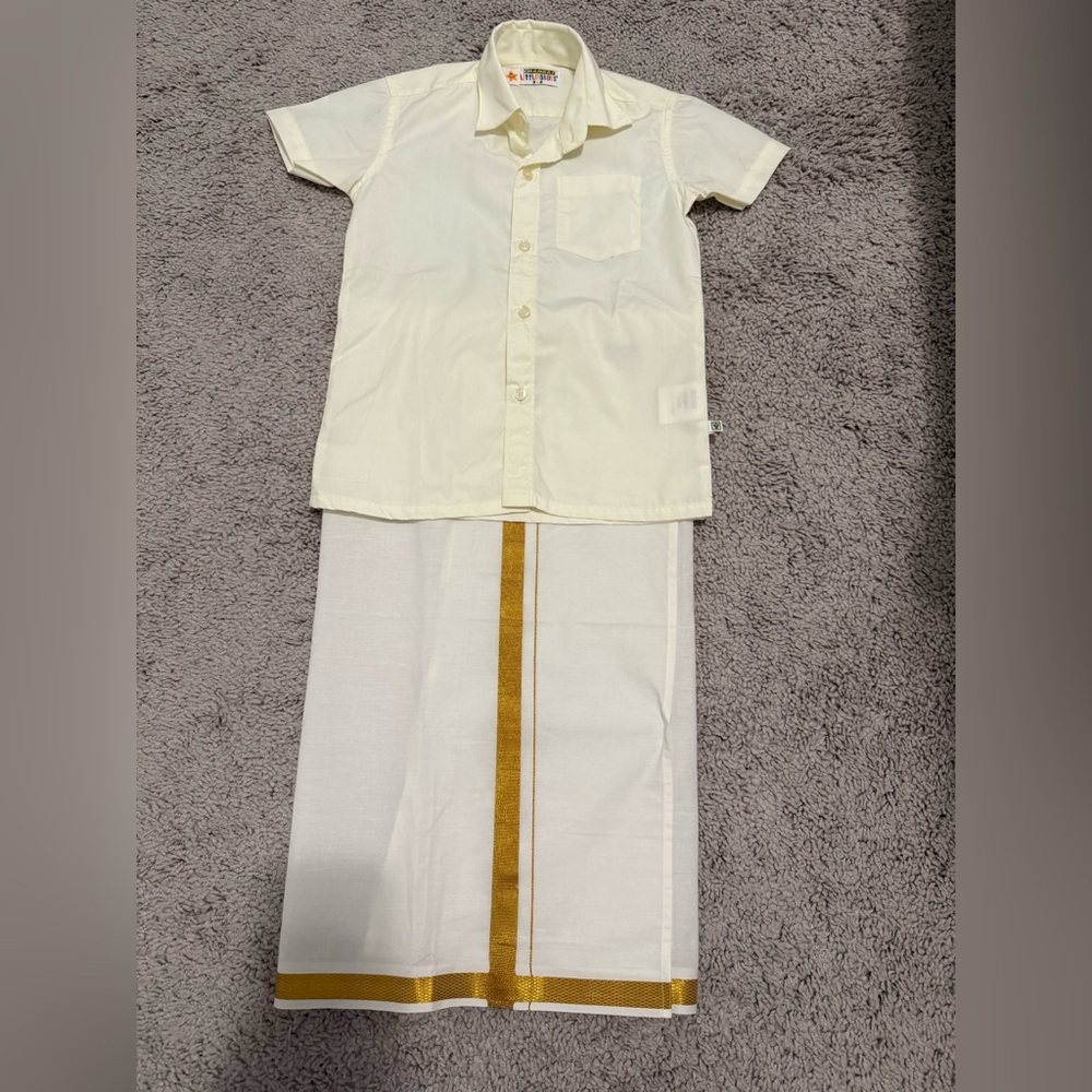 Ramraj Little stars pattu shirt and pattu pancha set